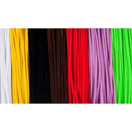 Charles Leonard Assorted 6in Chenille Stems, 3000PK 65210